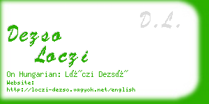 dezso loczi business card